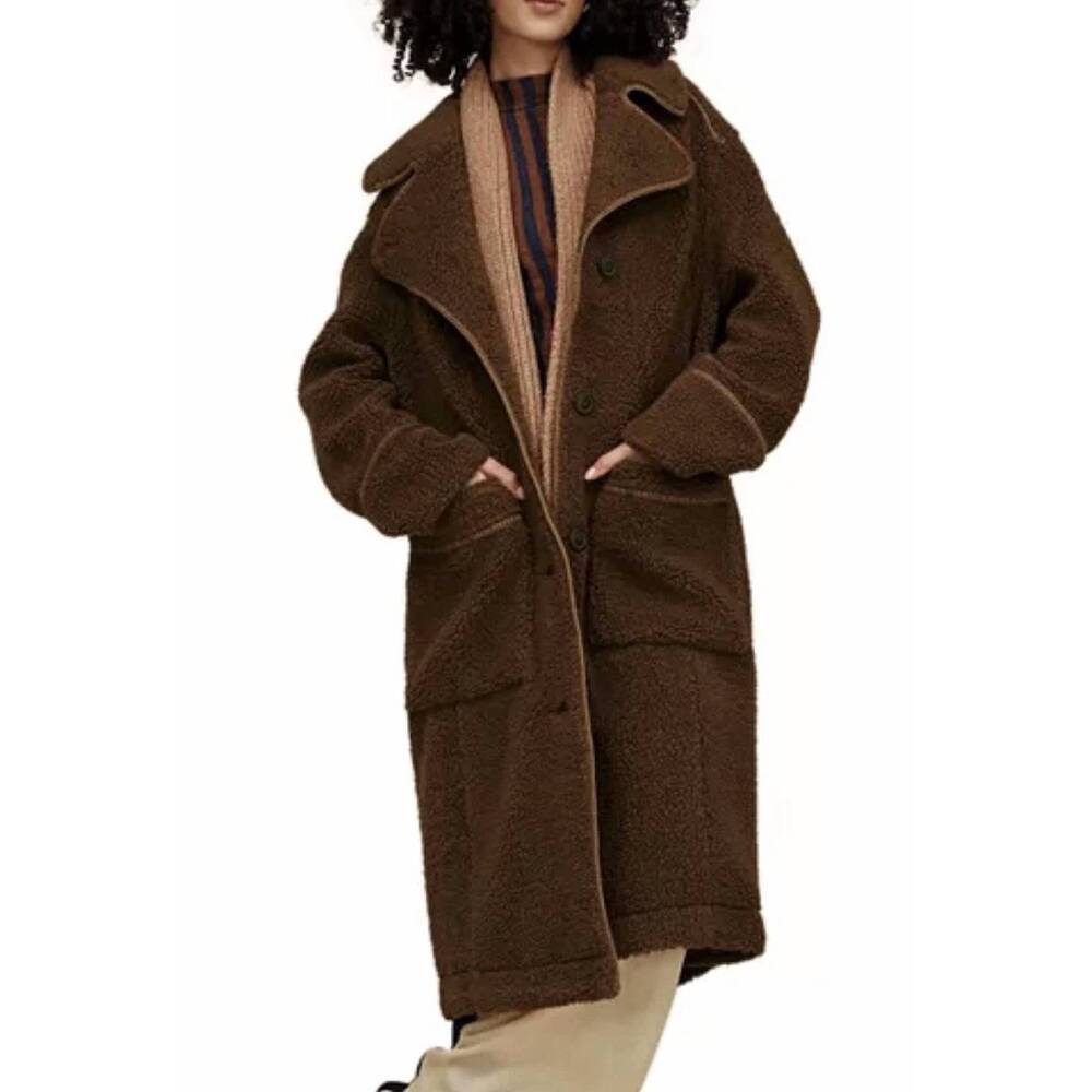 NEW UGG sema fluff coat in brown